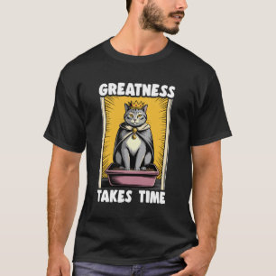 T-shirt Boîte de litière pour chat drôle Grandeur prend du
