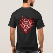 T-shirt boîte de loup rouge de dos de noir de SPD (Dos)