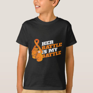 T-shirt Boîte de ruban orange de sensibilisation au cancer