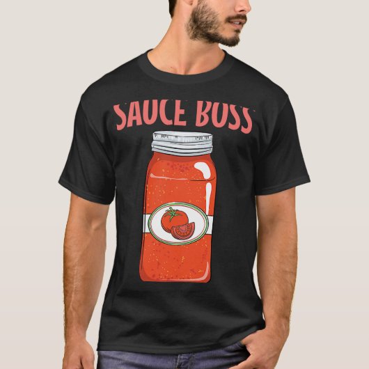 T-shirt Boite de sauce Marinara Spaghetti Italienne (Devant)
