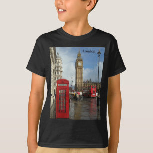 T-shirt Boîte de téléphone de Londres et Big Ben (St.K)