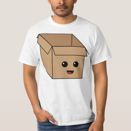 T-shirt Boîte en carton de Kawaii (Devant)