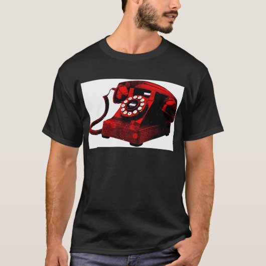 T-shirt Boîte téléphonique Pop Art Old Desk (Devant)