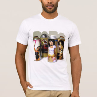 T-shirt boîtes de jet impertinentes de style des années 70