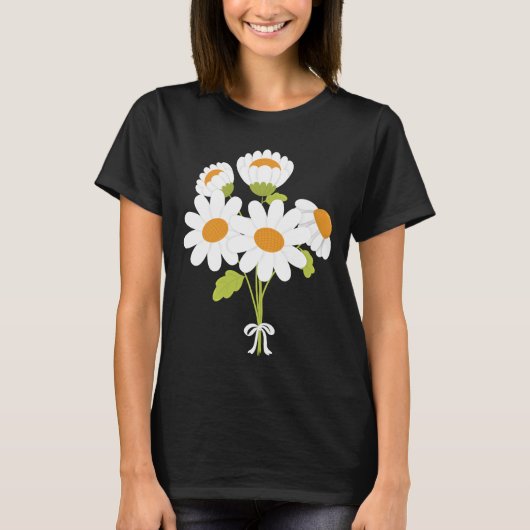 T-shirt Boîtier de marguerite blanche (Devant)