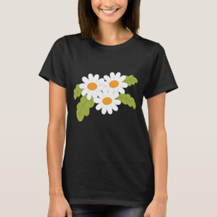T-shirt Boîtier de marguerite blanche