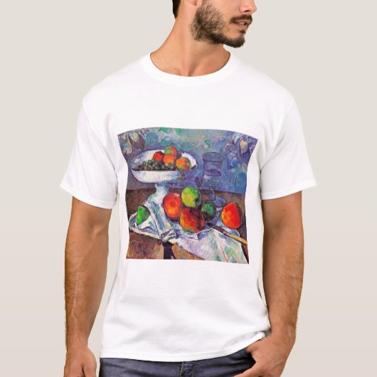 T-shirt Bol à fruits, Verre et Pommes, Cézanne (Devant)