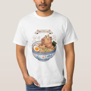 T-shirt Bol de ramen au capybara mignon Bowl japonais Kawa