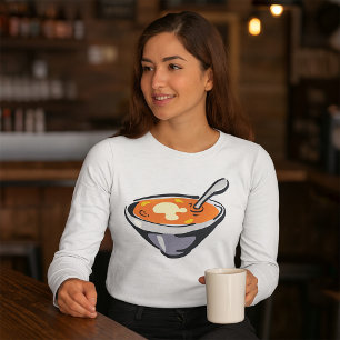 T-shirt Bol de soupe de tomates avec cuillère