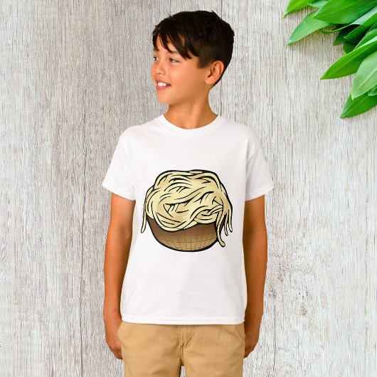 T-shirt Bol de spaghetti Alimentation de nouilles de pâtes