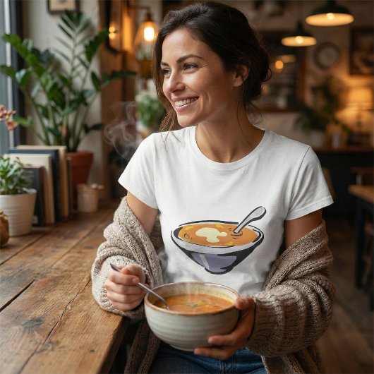 T-shirt Bol soupe de tomate avec cuillère