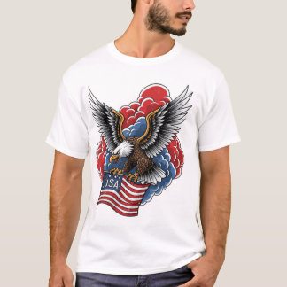 T-shirt Bold American Eagle – Patriotic Flag Art