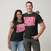 T-shirt Bold & Bright Red & White Star dans un Motif vecto (Unisexe)