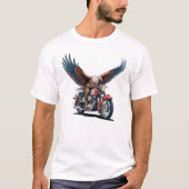 T-shirt Bold Eagle Rider Classic Motorcycle Graphic (Devant)