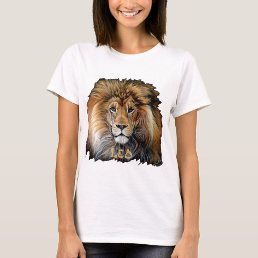 T-shirt BOLD LION Leo Zodiac (Devant)