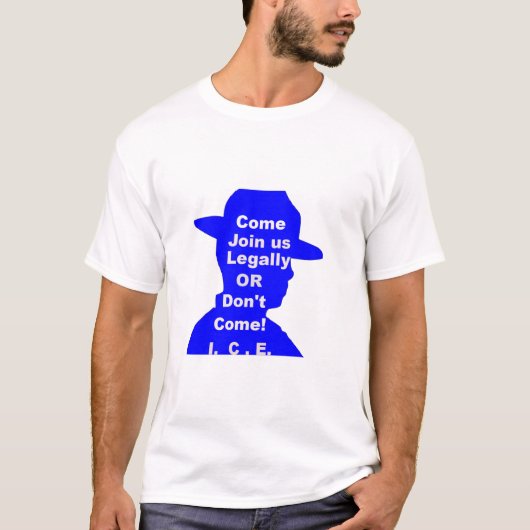 T-shirt Bold Message Silhouette – Legal Immigration Statem (Devant)