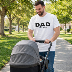 T-Shirt Bold Noir Blanc Papa Établi