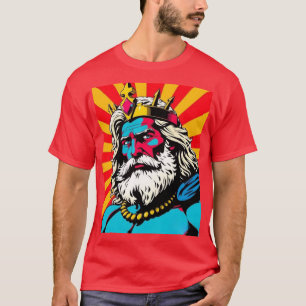 T-shirt Bold Pop Art Zeus - Colorful Greek God Illustratio