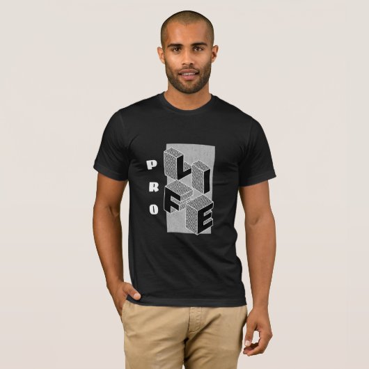 T-shirt Bold Pro Life Geometric Typography Unisex (Devant entier)