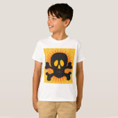 T-shirt Bold Skull and Crossbones with Orange Burst (Devant entier)
