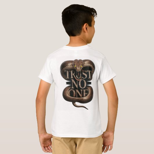 T-shirt "Bold 'Trust No One' King Snake Graphic pour T-Shi (Dos entier)
