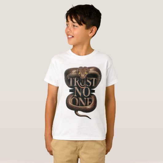 T-shirt "Bold 'Trust No One' King Snake Graphic pour T-Shi (Devant entier)