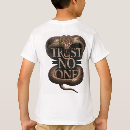 T-shirt "Bold 'Trust No One' King Snake Graphic pour T-Shi (Dos)