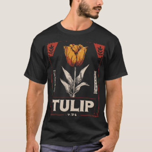 T-shirt Bold Tulip Flower Dutch Heritage Design Vintage