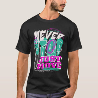 T-shirt bold typographie expérimentale – Ne jamais