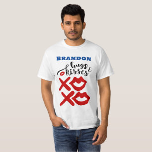 T-shirt Bold XOXO Hugs & Kisses Valentines Jour Cadeau Hom
