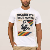 T-shirt Bolely Able - Handicap Fierté Mois Juillet Design (Devant)