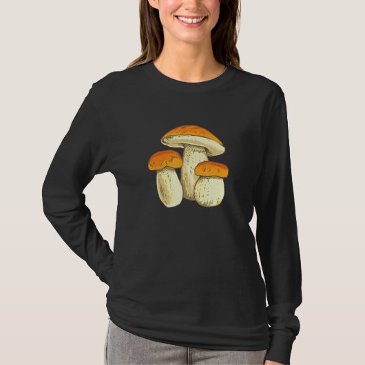 T-shirt Boletus Champignons ramassant des sickers de champ (Devant)