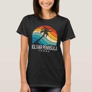 T-shirt Bolivar Peninsula Texas Tropical Beach Palm Tree S