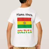 T-shirt Bolivia et Bolivian Flag with Your Name (Dos)