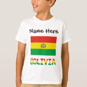 T-shirt Bolivia et Bolivian Flag with Your Name (Devant)