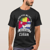 T-shirt Bolivia Flag Cuba Grown Humor Citizen Pride (Devant)