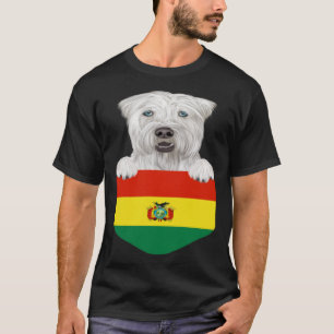 T-shirt Bolivie Drapeau Doux Manteau Roulé Terrier Chien E