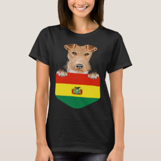 T-shirt Bolivie Drapeau Fil Fox Terrier Chien de poche