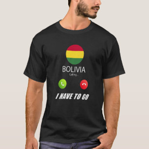 T-shirt Bolivie Drapeau Souvenir La Bolivie Appelle Un App