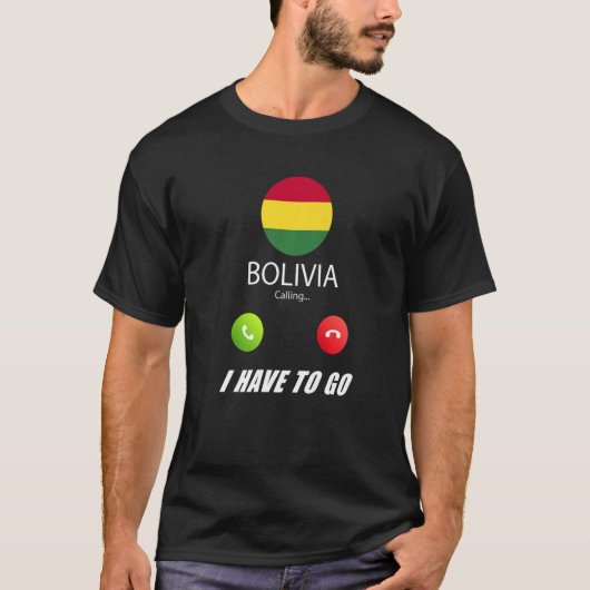 T-shirt Bolivie Drapeau Souvenir La Bolivie Appelle Un App (Devant)