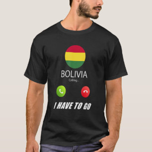 T-shirt Bolivie Drapeau Souvenir La Bolivie Appelle Un App