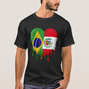 T-shirt Bolivie Pérou Drapeau Coeur Citoyen Grown Patriot 