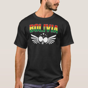 T-shirt Bolivie Table Tennis Support Bolivien Ping Pong T