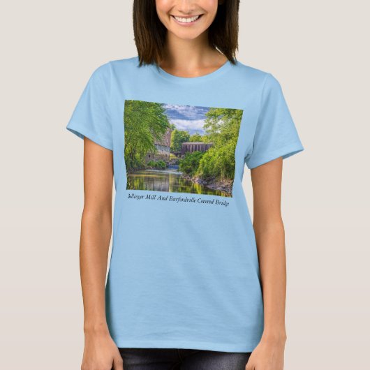 T-shirt Bollinger Mill Et Burfordville Couvert Bridge (Devant)