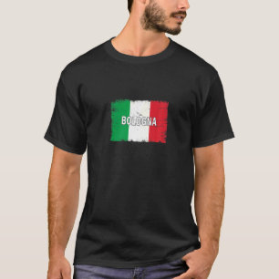 T-shirt Bologne Italie Ville Avec Drapeau Italien