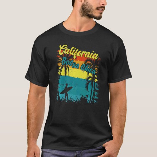 T-shirt Bolsa Chica California Beach Surf Ca Retro Vacatio (Devant)