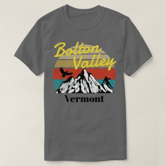 T-shirt Bolton Valley ski Vermont 5 (Design devant)