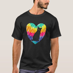 T-shirt Bombay Coeur Chat Avec Teinture Ie Impression Pour