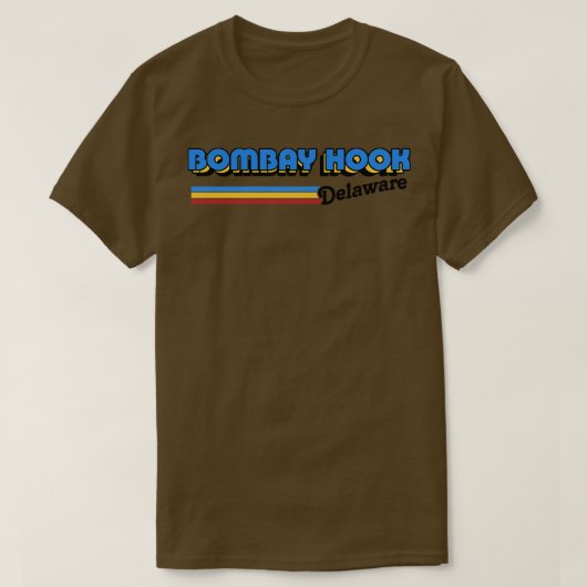 T-shirt Bombay Hook Delaware Retro Design Stylisé (Design devant)