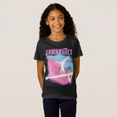 T-Shirt Bombe de gymnastique rose et bleu (Devant entier)